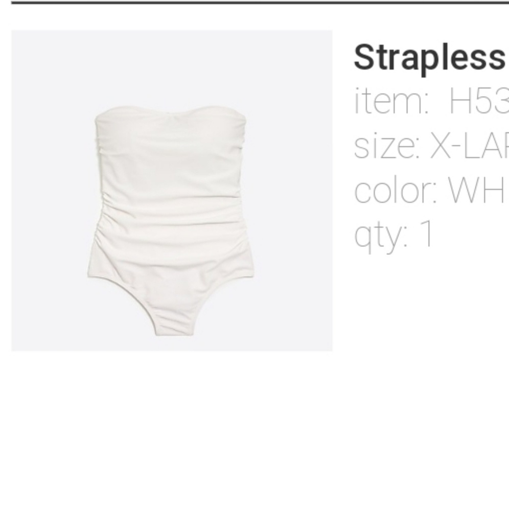 White bathing suit